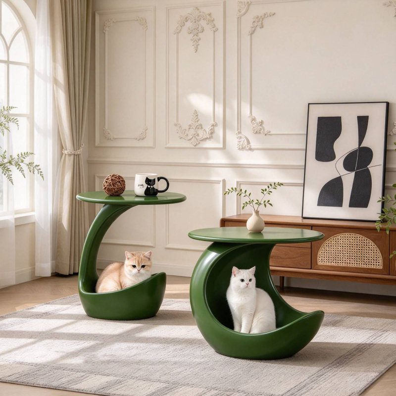 Ensemble de 2 tables de bout 2 en 1, Vert