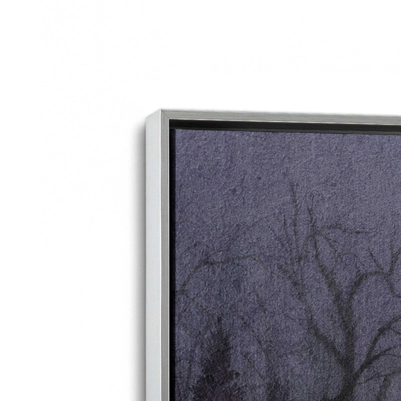 «Haunted Dusk II» par Grace Popp, reproduction d'art sur toile, H 12 po x l 8 po, Toile à cadre flottant, Argent argent