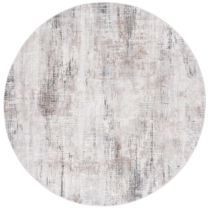 Vogue Performance Abstract Rug, Round 6'7"