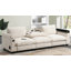 Chenille Sectional Sofa With Bluetooth Speaker,With Table,Cup Holders,USB Charger,Storage Armrest