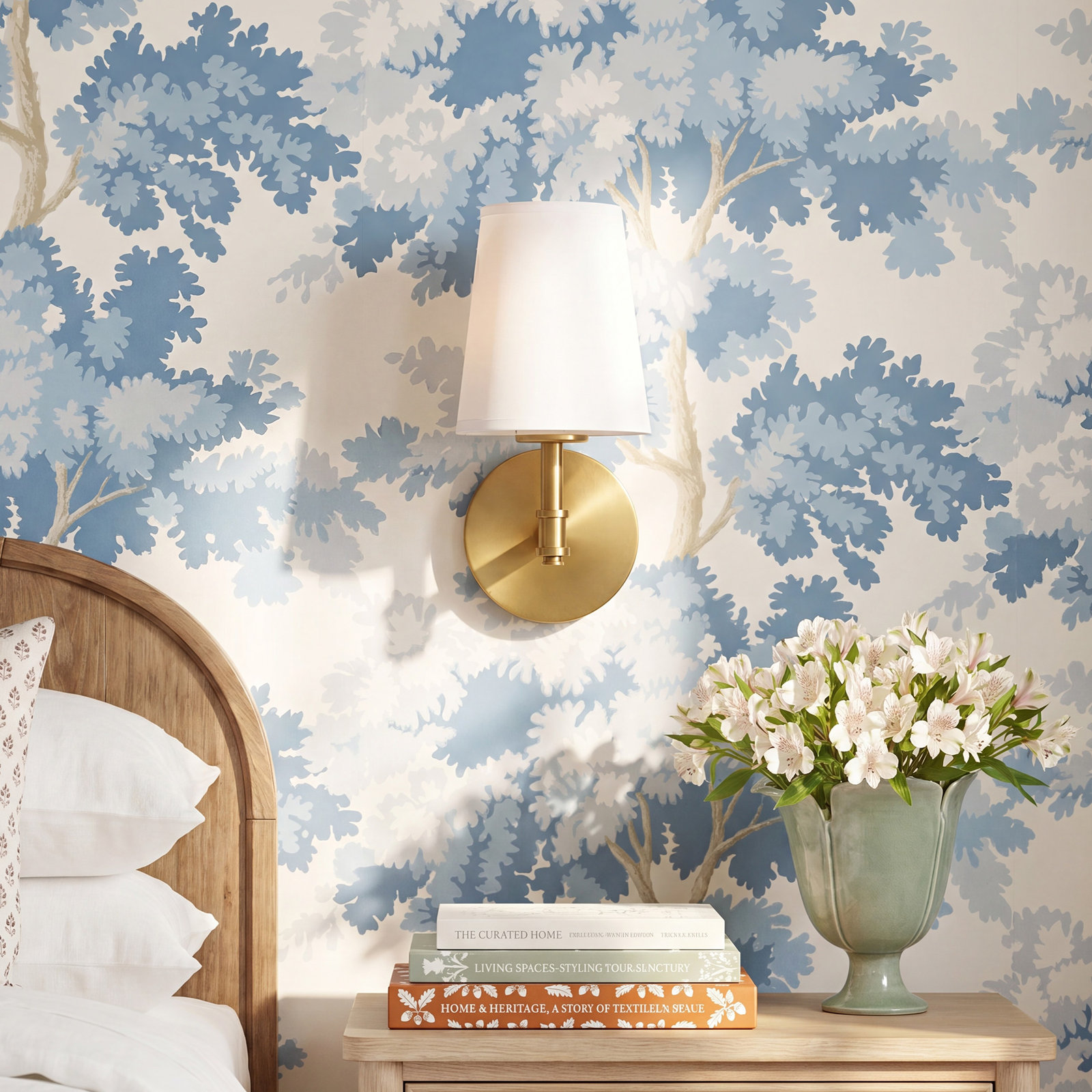 Shiloh Single Light Dimmable Brass Armed Sconce