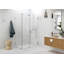 Illume 46 in. x 33 in. x 78 in. 90-degree Fully Frameless Wall Hinged Glass Shower Enclosure-535978370