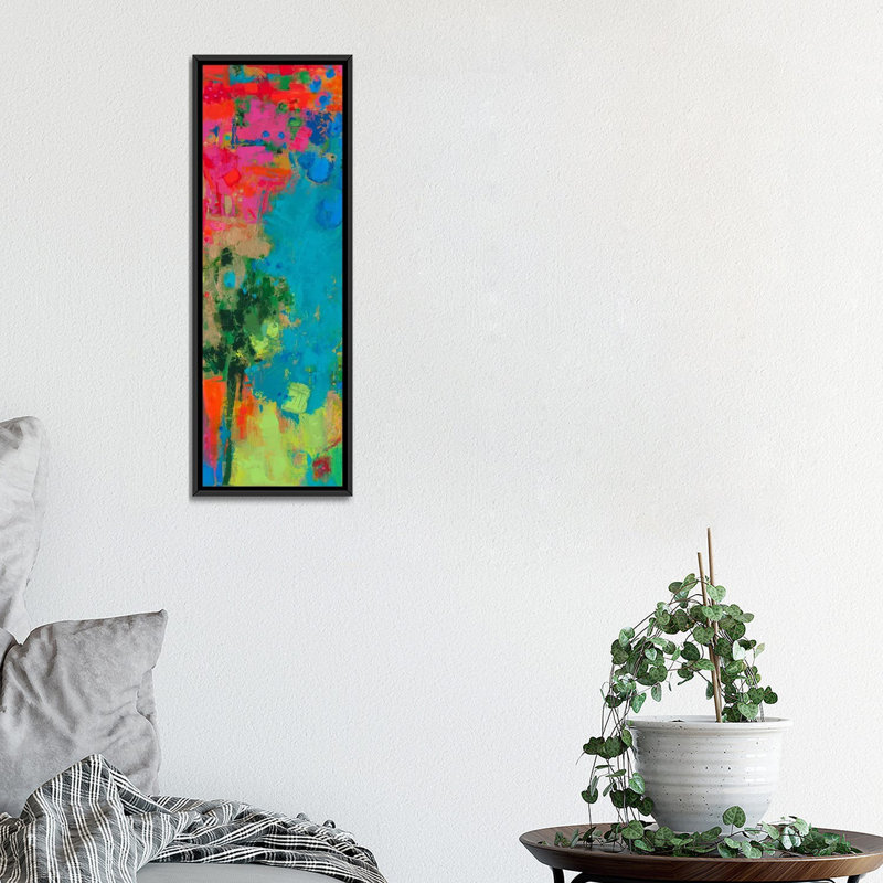 «The Peacock», impression sur toile, H 72 po x l 24 po x P 1,5 po, Toile avec cadre noir