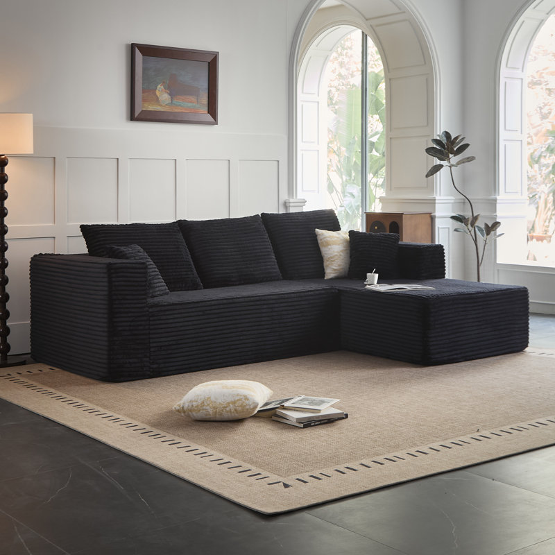 Canapé modulaire 108 po Cloud , Noir, Oui