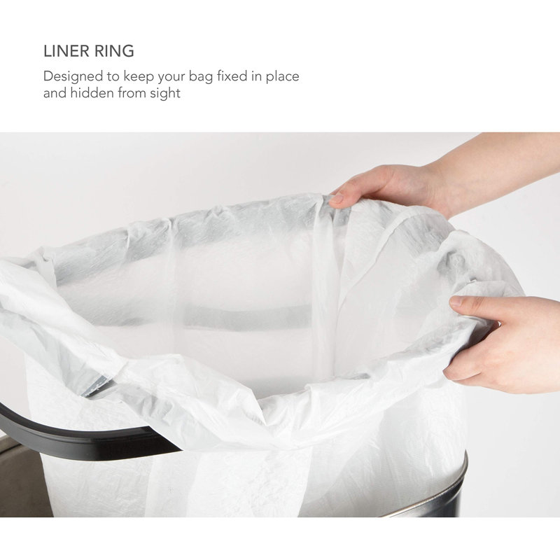 11.1 Gallon Silver Stainless Steel Touchless Motion Sensor Trash Can