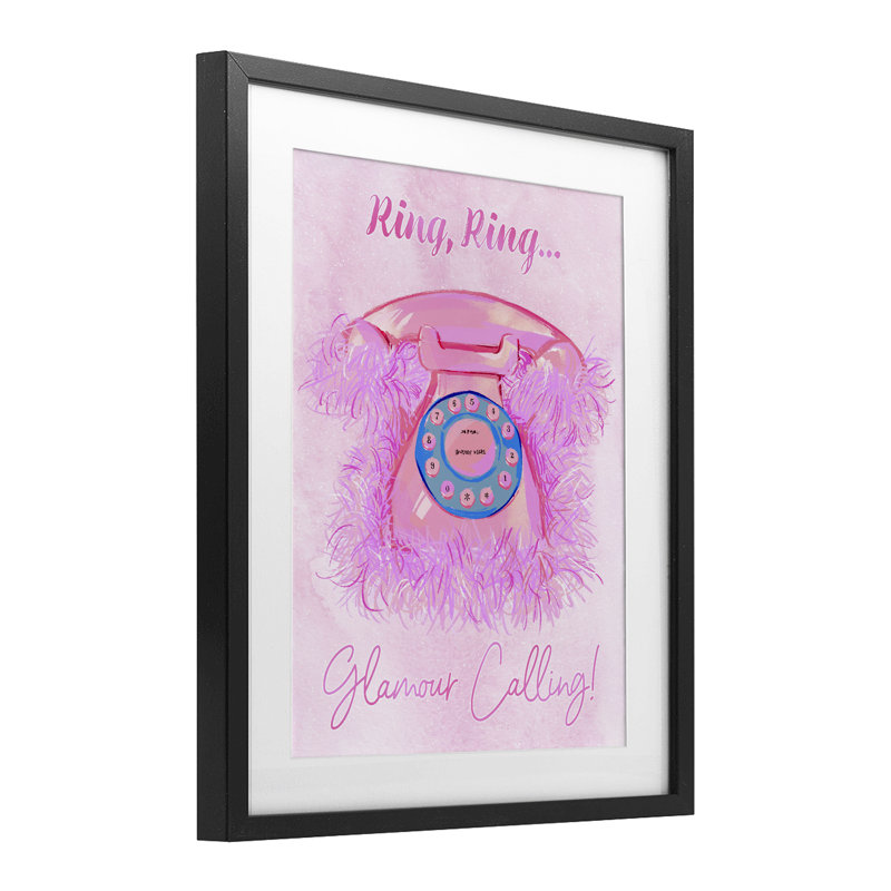 Ring Glamour Calling, reproduction encadrée sous verre, conception de Ziwei Li, Cadre noir minuit, H 16 po x l 13 po