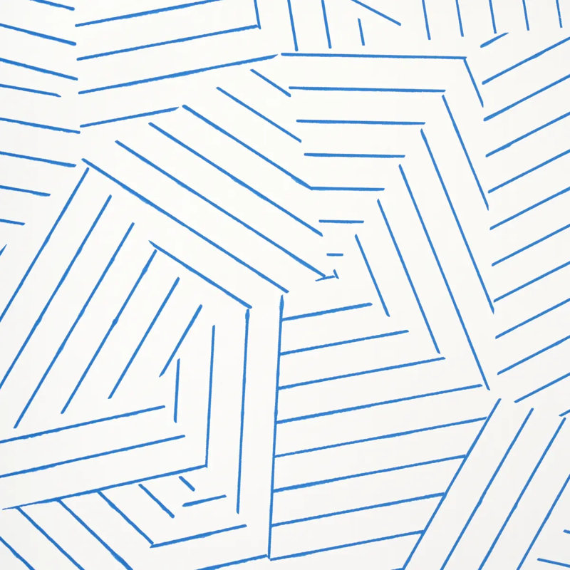 Schumacher x Miles Redd Deconstructed Stripe Wallpaper, Blue