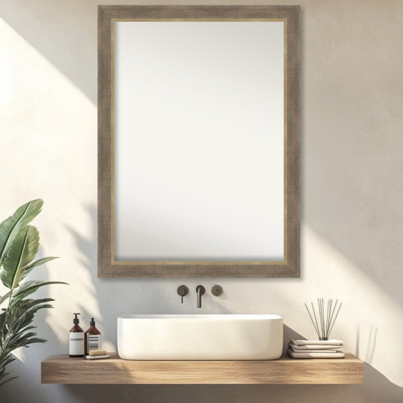 Miroir mural de salle de bain Driftwood, 31,75 po x 42,75 po