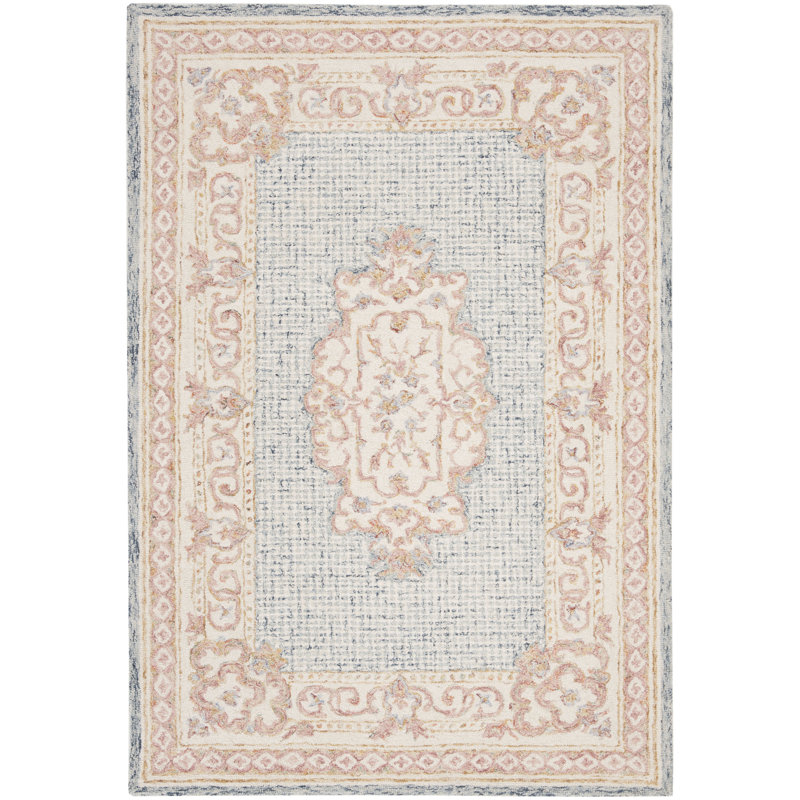 Rizal Hand Tufted Wool Oriental Rug, Rectangle 5' x 8'