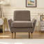 Fauteuil d'appoint rembourré avec pieds en bois d'hévéa-1822150973