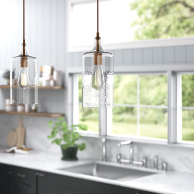 Luminaire suspendu cylindrique à 1 lumière Katelynn
