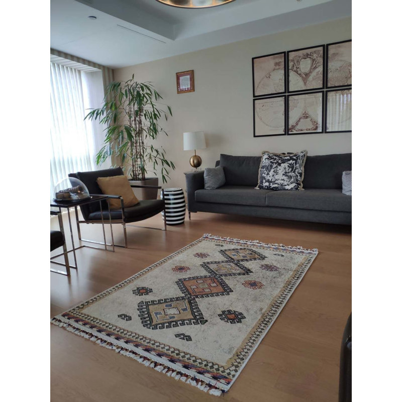 Tapis mathaï avec envers antidérapant, Tapis de couloir 6 pi 7 po x 16 pi 5 po