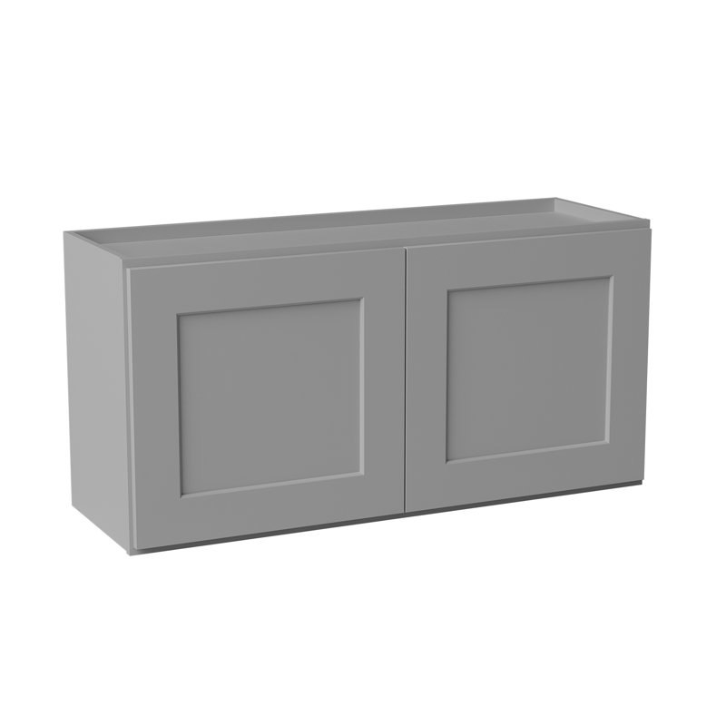 Armoire de cuisine en bois massif prête à assembler, H 18 po x l 36 po x P 12 po, Gris