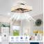 Ventilateur de plafond carré réversible 6 vitesses à moteur DC-130156564