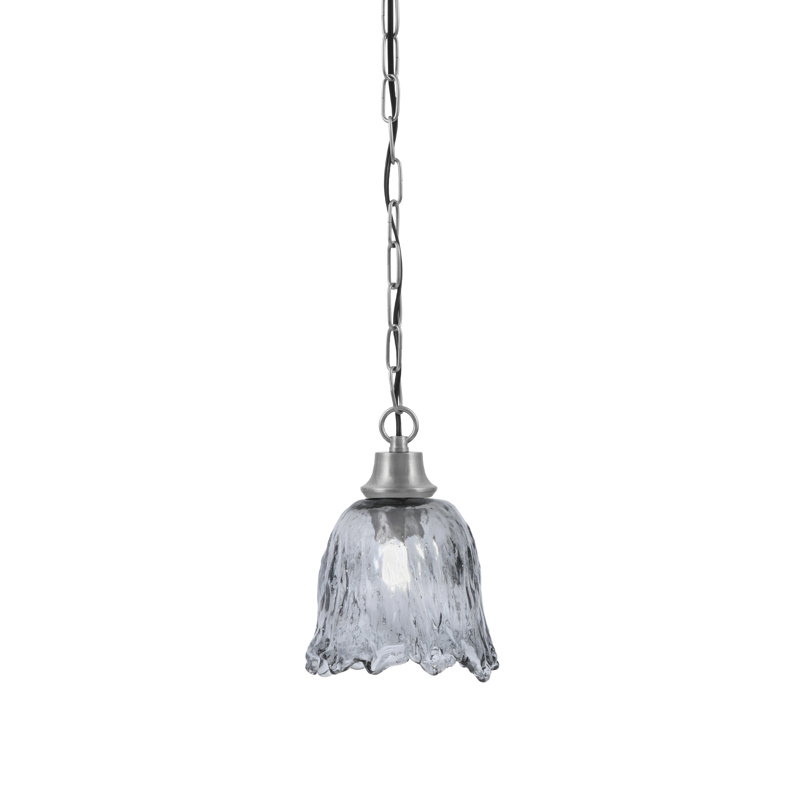 Luminaire suspendu Pinedale, fini graphite, avec verre de lave fumée de 7 po, Colorful, Smoke, Graphite