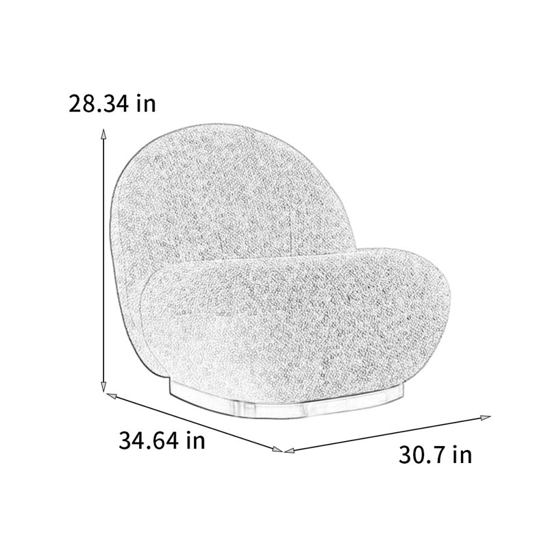 Chaise rotative Teddy, Vert