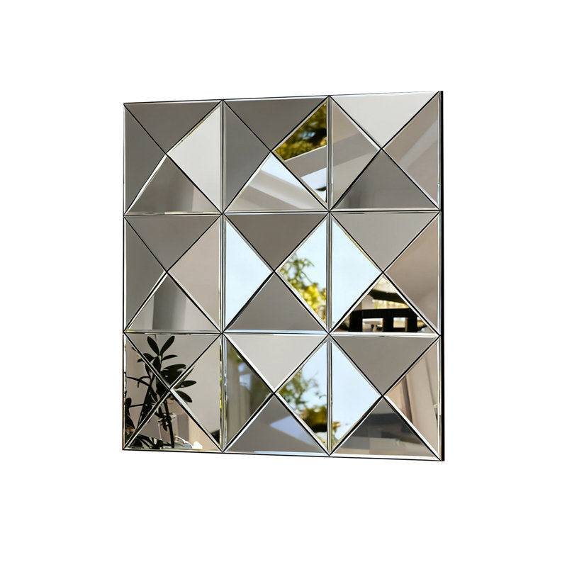 3d Mirror Wall Decor Beveled Glass Wall Mirror Interior Home Decor Large Square Wall Mirror for various rooms such as living room bedroom or dining room