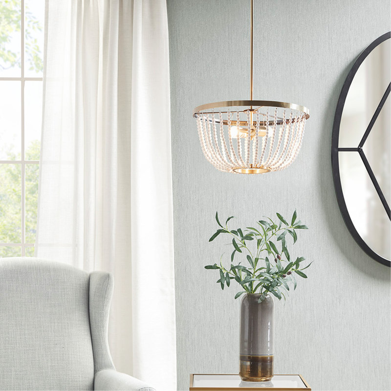 2-Light Beaded Chandelier