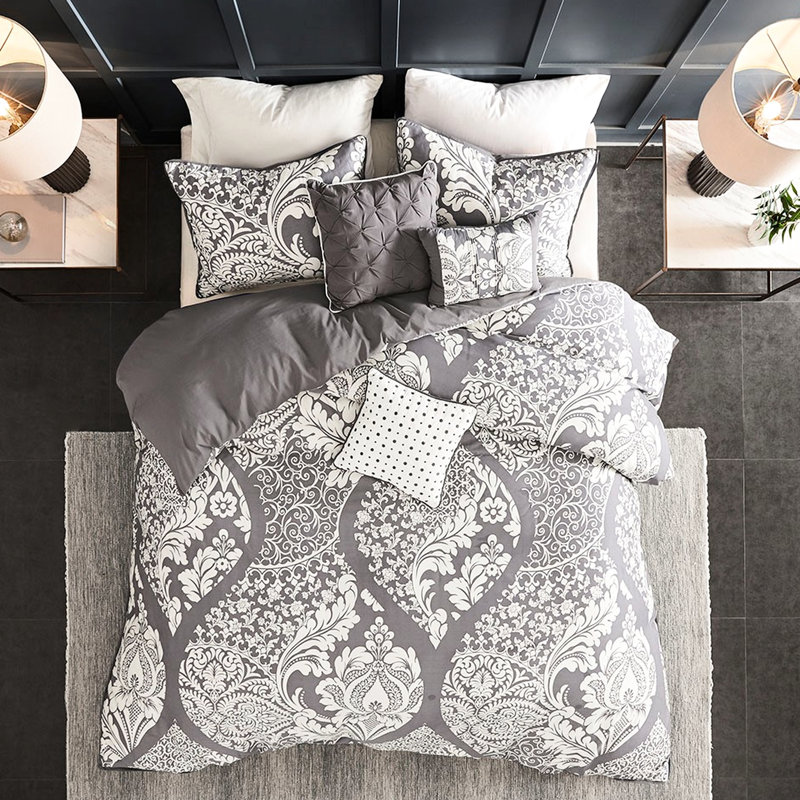 Housse de couette transitionnelle en coton avec dossier uni et fermeture à boutons 6 pièces