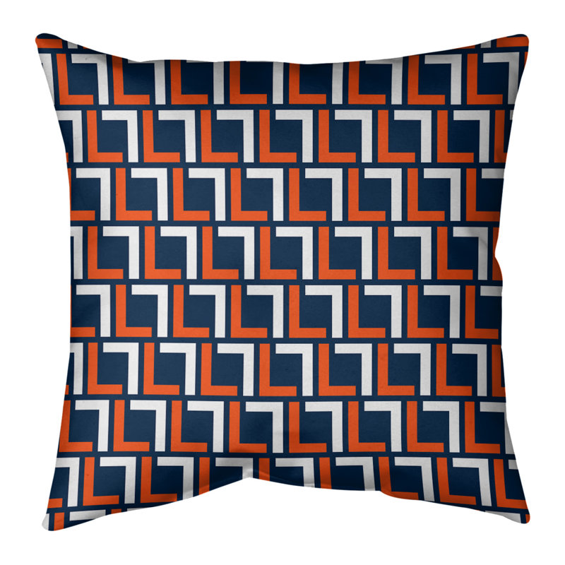 Housse de coussin Football Luxury, Polyester sergé, 20 po X 20 po, Noir / brun / noir