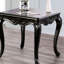 1 table de bout carrée de style traditionnel avec pieds incurvés en bois massif