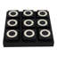 Jeu de table classique Tic Tac Toe pour décor de table - Jeu de table basse décoratif pour le salon ou la soirée familiale - 6 po, noir et blanc