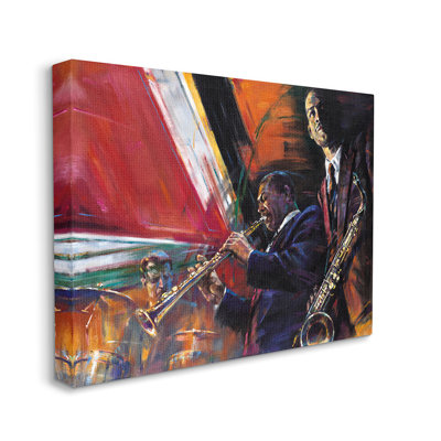«Abstract Blues Jazz Musisans Traditional Instruments» par Jim G Kam - impression d'art graphique