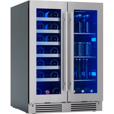 Zephyr Presrv 24 in. 7-Bottle and 112 Can 5.6 cu/ft Mini Fridge Single Zone Beverage  Cooler Silver PRPB24C01AG - Best Buy