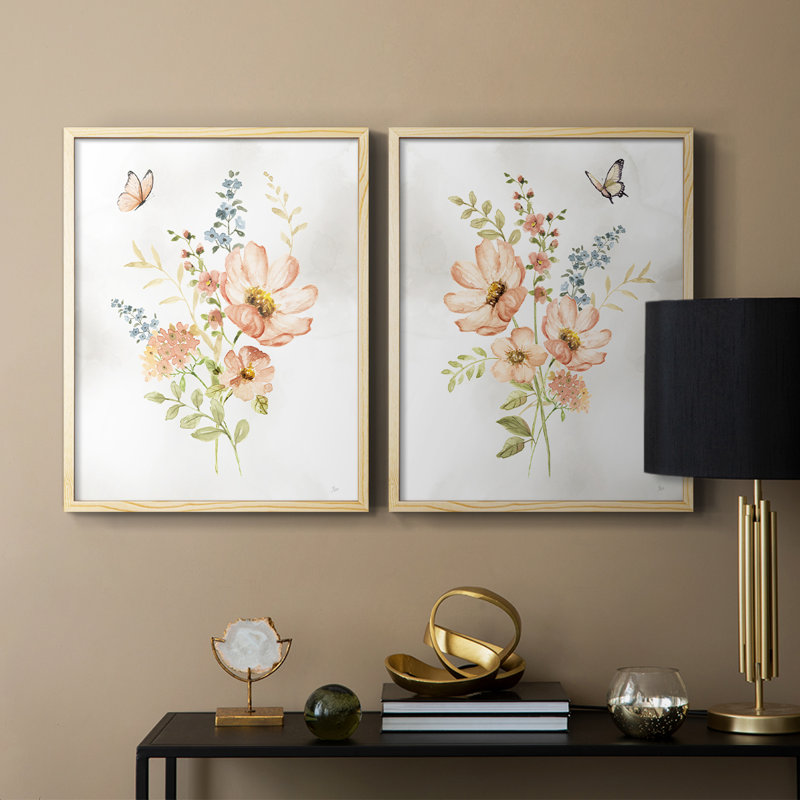 «Summer Arrangement I», reproduction encadrée de qualité supérieure - prête à être accrochée - aucun clou requis - aucun clou requis