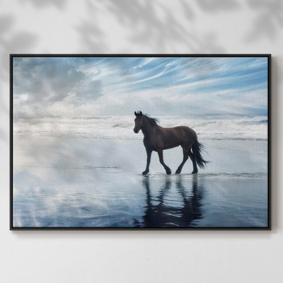 «Horse Motion VI», peinture sur toile encadrée
