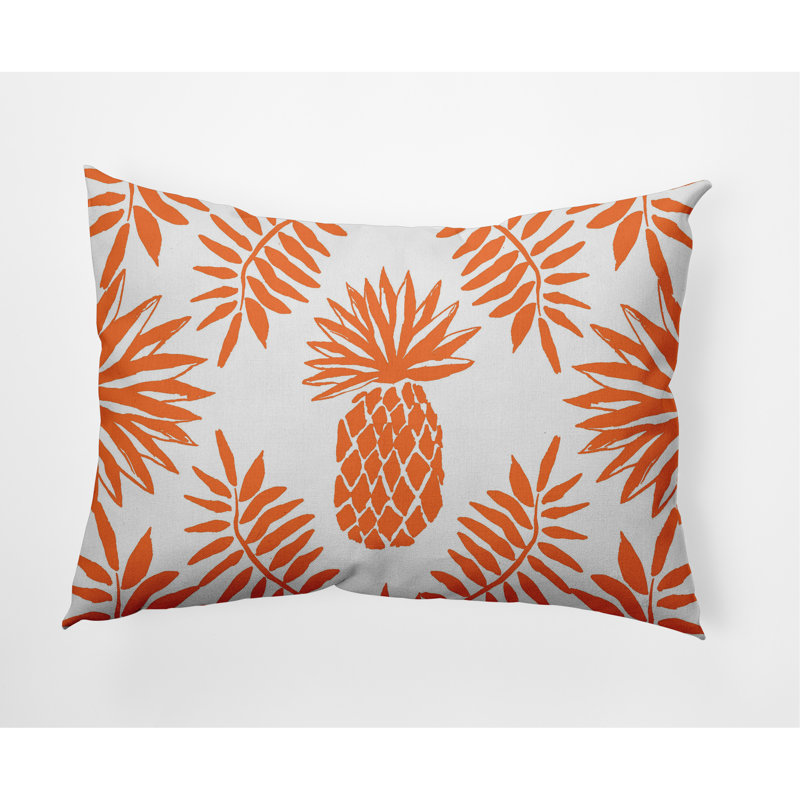 Coussin lombaire intérieur / extérieur Pineapple Leaves, Orange