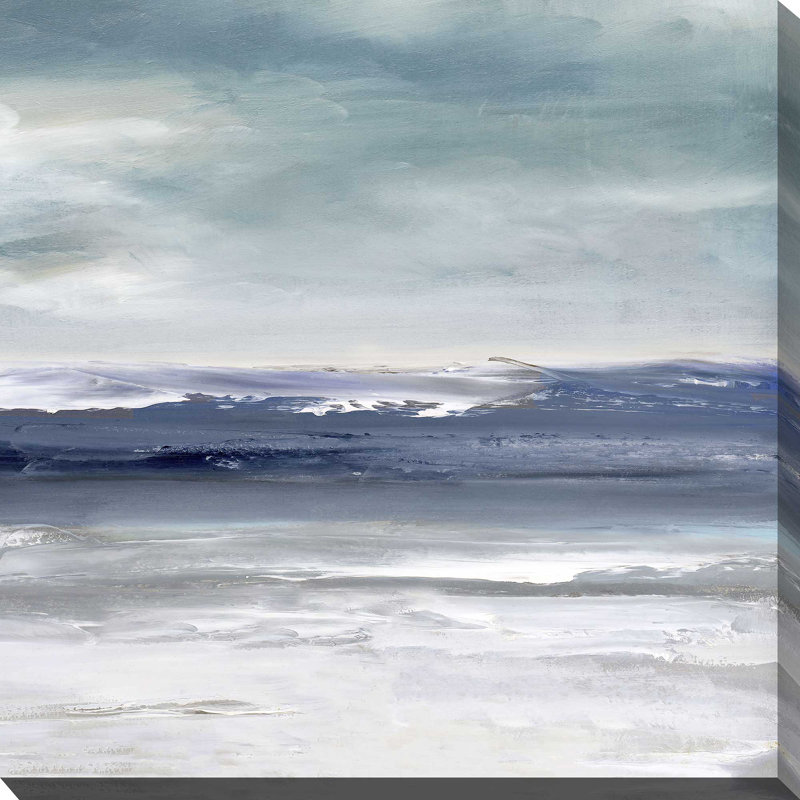 Sandpiper Bay par Sally Swatland - Peinture, L 18 po x H 18 po, Toile tendue