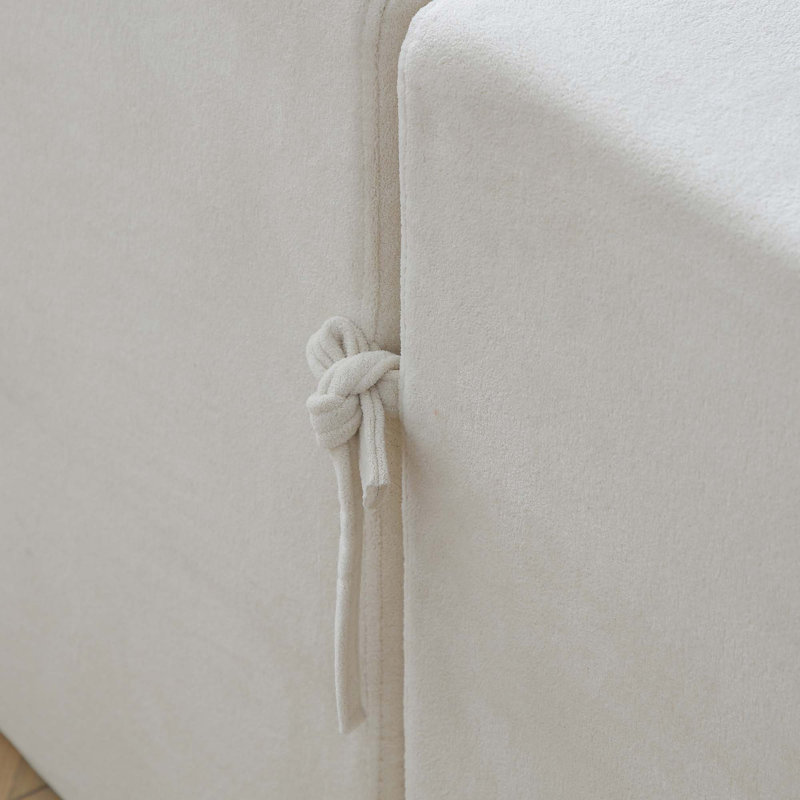Canapé modulaire Oversize, Velours beige
