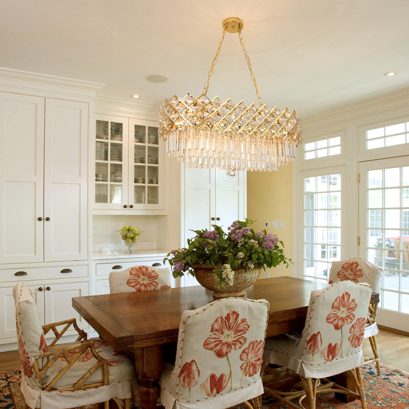 Sieta 8 - Light Dimmable Chandelier, Bright Gold