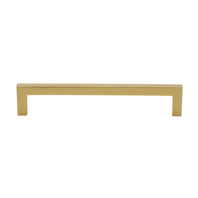 Kingston Collection Solid Square Bar Pull, Brass Gold, 8 3/4"