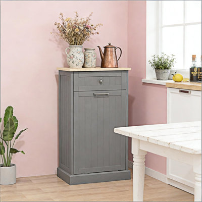 Armoire de rangement, armoire à ordures, armoire à ordures inclinable (la poubelle n'est pas incluse)