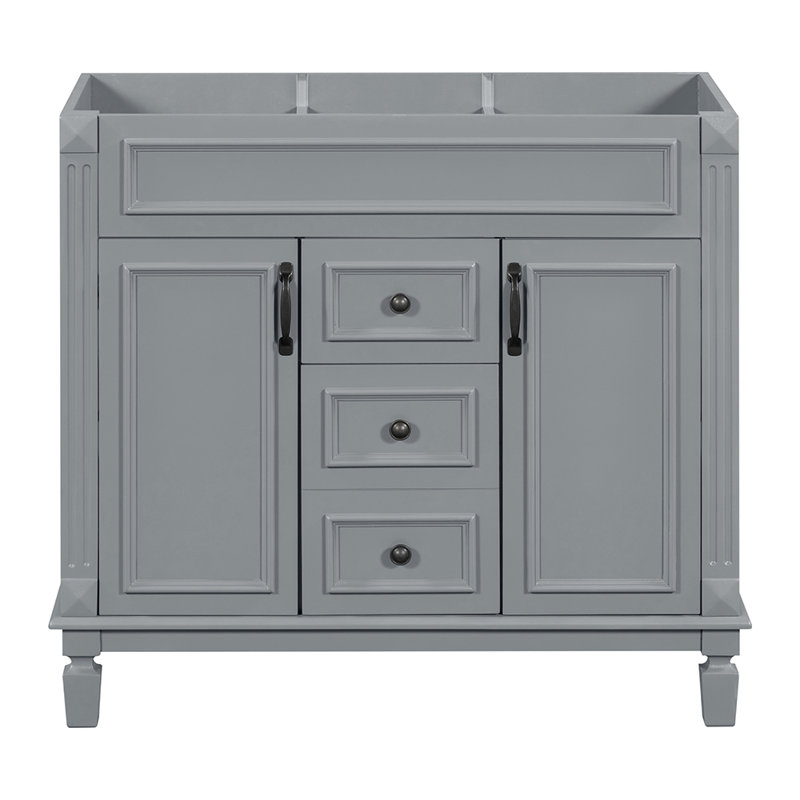 Meuble-lavabo simple 35,11 avec comptoir, Gris