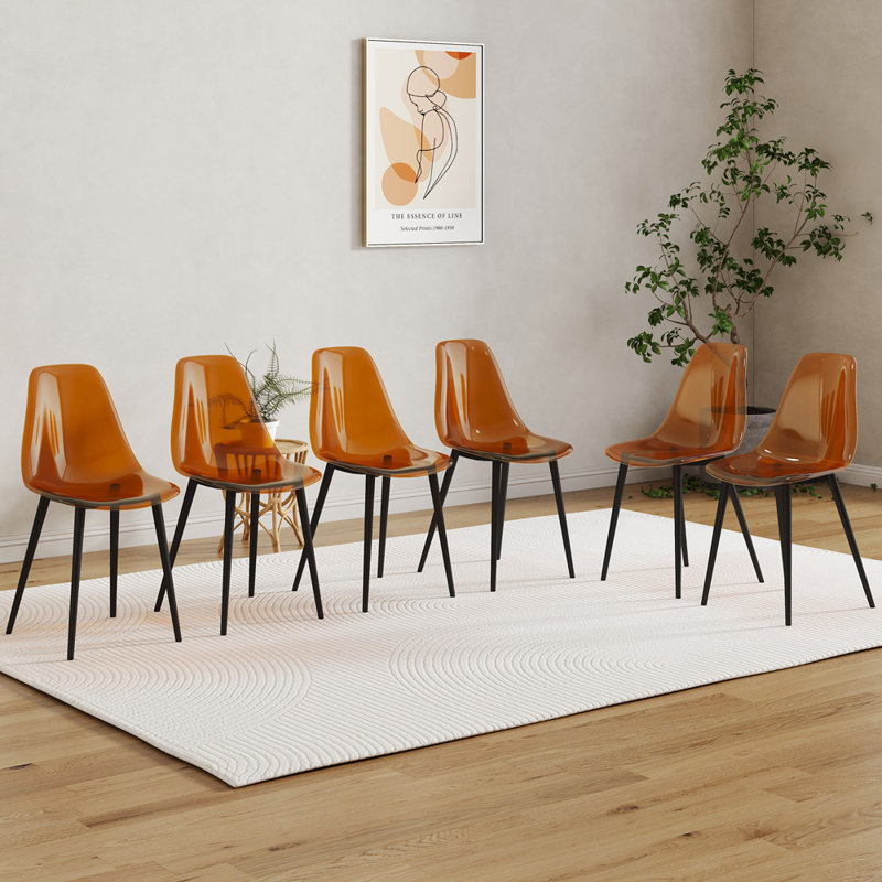 Chaise d'appoint Seaneen, Noir, Clair, Ensemble de 6