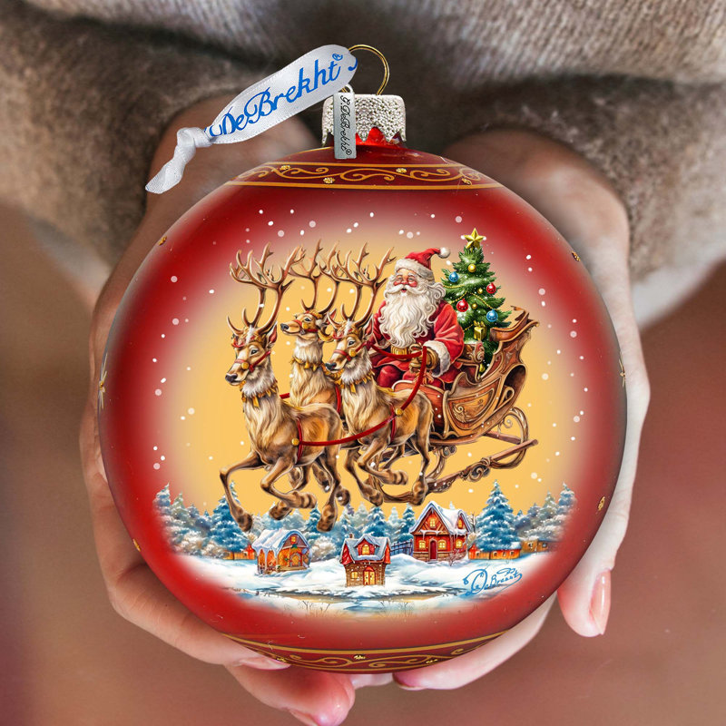 5.5'' Glass Animals Ball Ornament