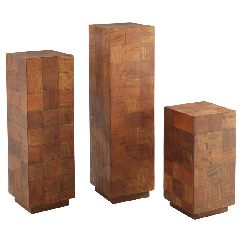 Halma Solid Wood End Table, 42" H x 12" W x 12" D