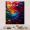 «Colorful Space Fractal Vortex II», reproduction d'art murale en métal Fractal