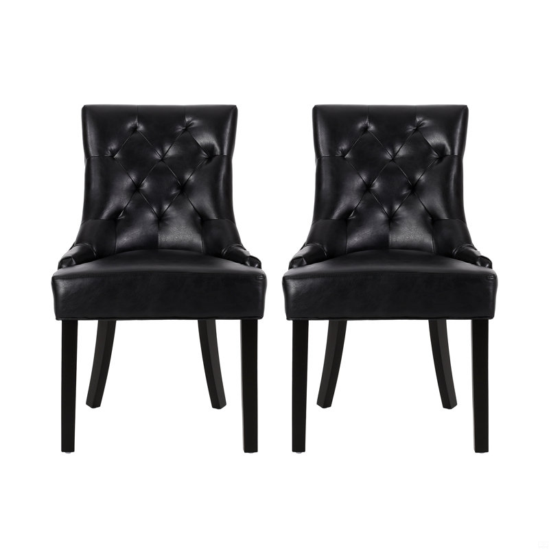 Ensemble de 2 chaises de salle à manger, Noir