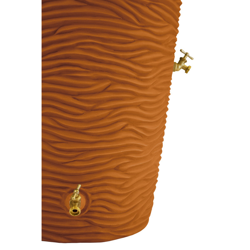 Impressions 50 Gal. Baril de pluie en plastique, Terra Cotta
