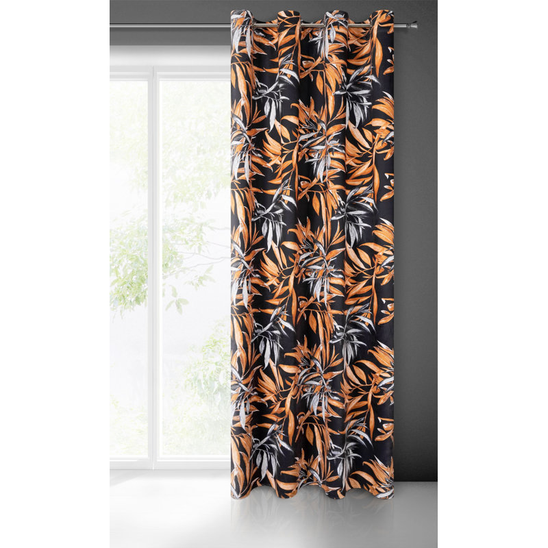 Abdinasir Blackout Curtains Single Panel, Brown, 140 W x 250 D cm