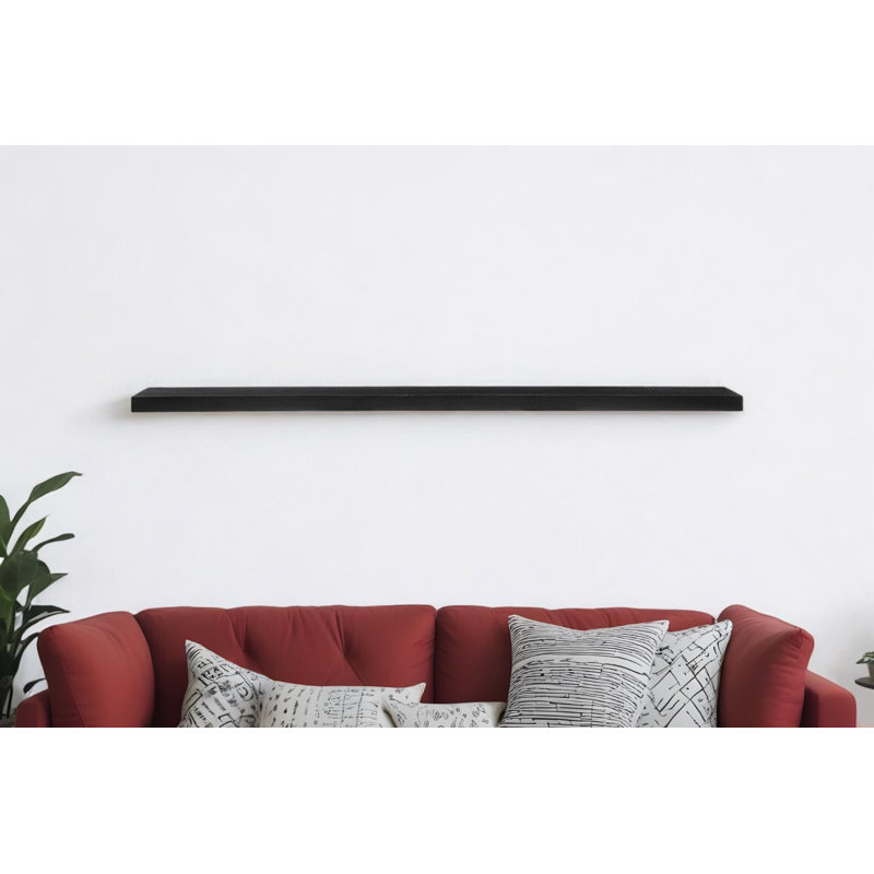 Tablette flottante 43 po, H 1,97 po x l 74,81 po x P 10,24 po, Noir