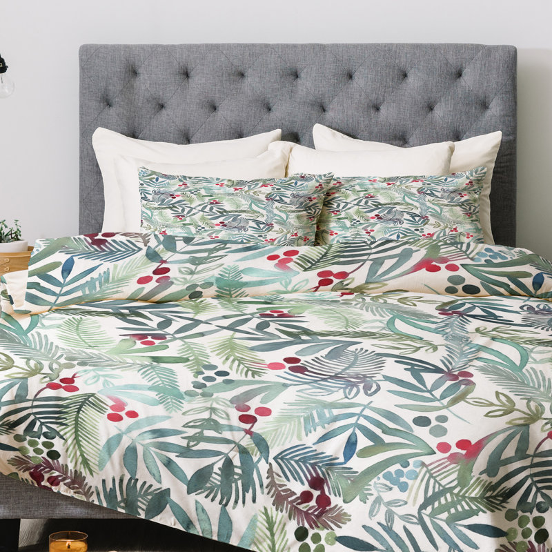 Garden Polyester Floral Comforter, King Comforter + 2 King Pillowcases