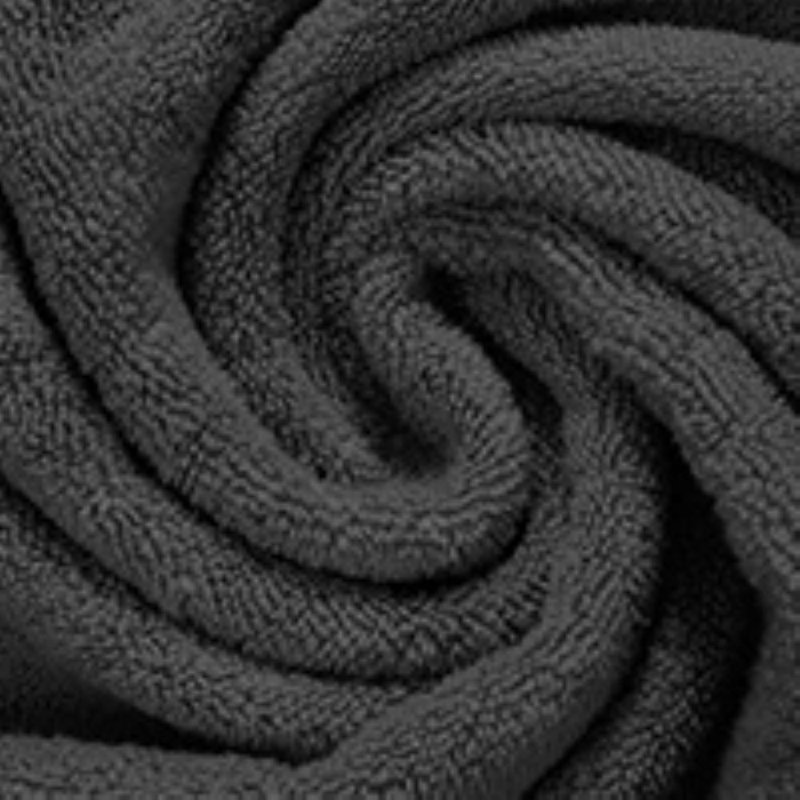 Ensemble de serviettes 6 pièces Willow - 100% coton peigné, qualité supérieure 630 g / m², noir, ultra-doux et très absorbant (ensemble de 2 serviettes de bain, 2 essuie-mains, 2 serviettes de toilette)