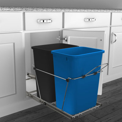 Double Sliding Pull-Out Waste Bin Containers