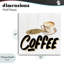 Plaque murale rétro avec café chaud, design par Kim Allen