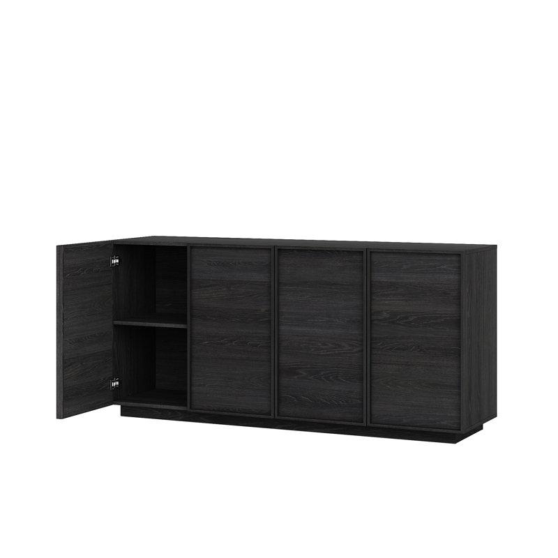 63"W 4-Door Sideboard Buffet Cabinet with Adjustable Shelves, Storage Cabinet for Dining Room, Living Room, and Entryway